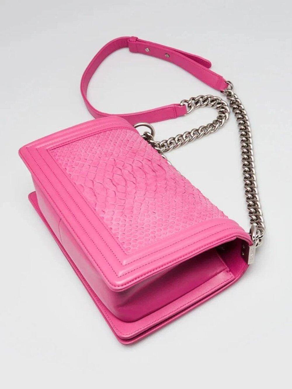 Chanel Pink Python Medium Boy Bag - Picture 3 of 11